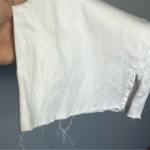 Joes Highrise Bootcut Denim Jeans Women 33 White Raw Slit Hem Pockets Zip NWT* - Picture 6 of 10